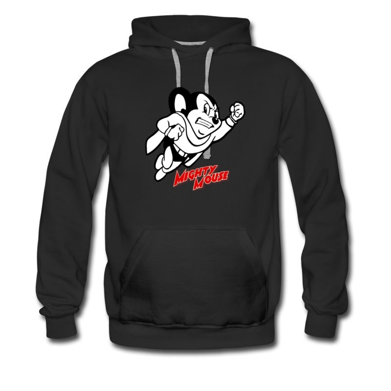 Men's Angry Mighty Mouse Style Apparel Hoodie