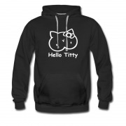 Men's Awesoem Great Design Hello Titty Hoodie