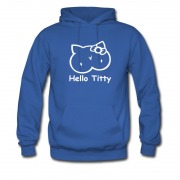 Men's Awesoem Great Design Hello Titty Hoodie
