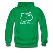 Men's Awesoem Great Design Hello Titty Hoodie
