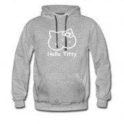 Men's Awesoem Great Design Hello Titty Hoodie