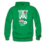 Men's Baby Mother Pregnant Skeleton Custome Name Hoodie