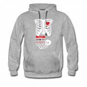 Men's Baby Mother Pregnant Skeleton Custome Name Hoodie