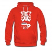 Men's Baby Mother Pregnant Skeleton Custome Name Hoodie