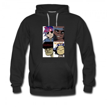 Men's Band Mate Gorillaz Cartoon Character Hoodie