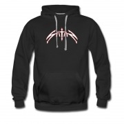 Men's Black Metal Satan Logo Band Hoodie