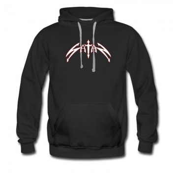 Men's Black Metal Satan Logo Band Hoodie