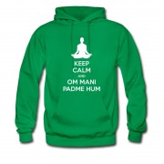 Men's Budhha Style Keep Calm Padme Hum Hoodie
