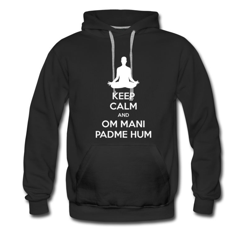 Men's Budhha Style Keep Calm Padme Hum Hoodie