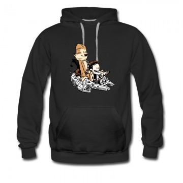 Men's Chewie And Han Calvin And Hobbes Hoodie