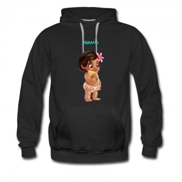 Men's Cute Baby Moana Of The Montunui Hoodie