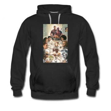 Men's Deadpool Breakfast Time 2018 Poster Hoodie