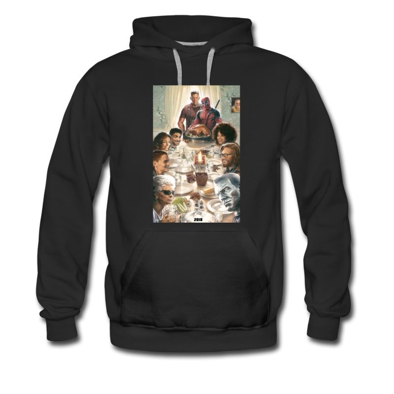 Men's Deadpool Breakfast Time 2018 Poster Hoodie