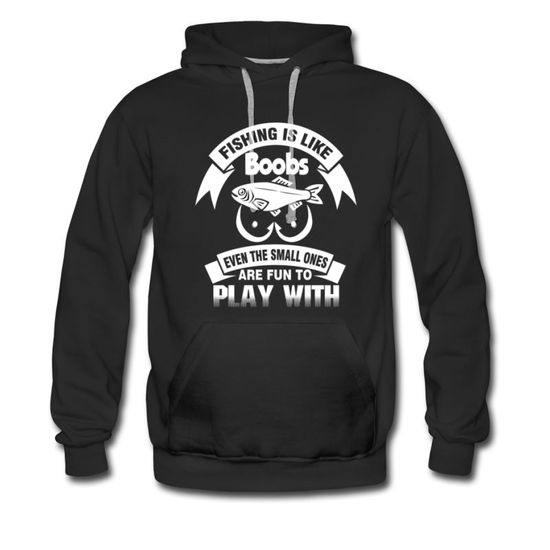 Men's fish and boobs toy Hoodie