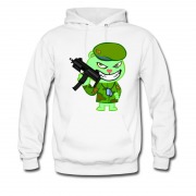 Men's Flippy Happy Tree Friend Cruel Army Green Weapon Hoodie