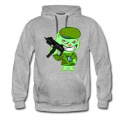 Men's Flippy Happy Tree Friend Cruel Army Green Weapon Hoodie