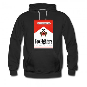 Men's Foo Fighter Smoking Box Poster Parody Hoodie