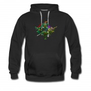 Men's Four Ninja Turttle In Action Hoodie