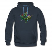 Men's Four Ninja Turttle In Action Hoodie