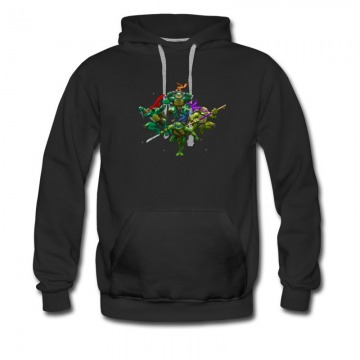 Men's Four Ninja Turttle In Action Hoodie