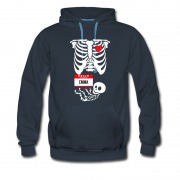 Men's Halloween Skeleton Maternity Emma Hoodie
