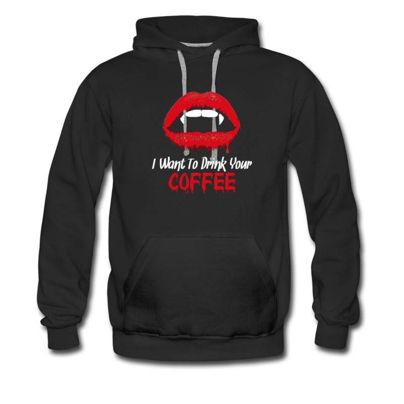 Men's Haloween Style I Want Drink Cofee Hoodie