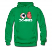 Men's Haloween Zombies Eyes Heart Style Hoodie