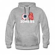 Men's Haloween Zombies Eyes Heart Style Hoodie