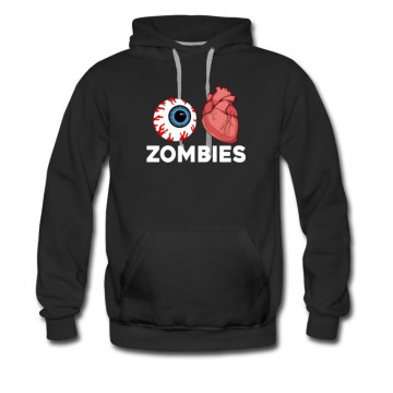 Men's Haloween Zombies Eyes Heart Style Hoodie