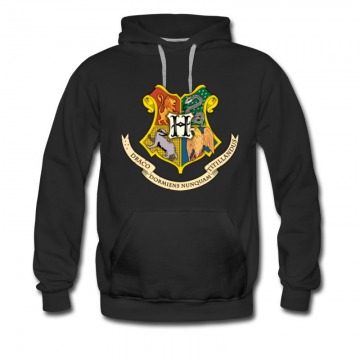 Men's Harry Potter Hogwart Coat Of Arm Batch Logo Hoodie