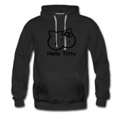 Men's Hello Titty Cute Cat Hoodie