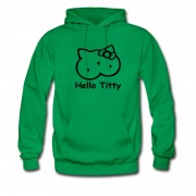 Men's Hello Titty Cute Cat Hoodie