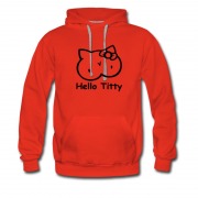 Men's Hello Titty Cute Cat Hoodie
