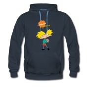 Men's hey arnold flower boy Hoodie