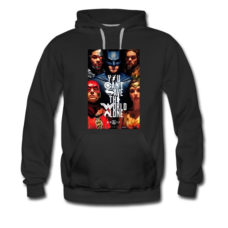 Men's High Quality Justice League Poster Batman Hoodie