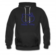 Men's Hot Design Hello Titties Funny Cat Hoodie