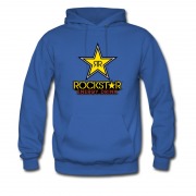 Men's Hot Energy Drinking Rockstar Star Logo Hoodie