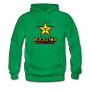 Men's Hot Energy Drinking Rockstar Star Logo Hoodie