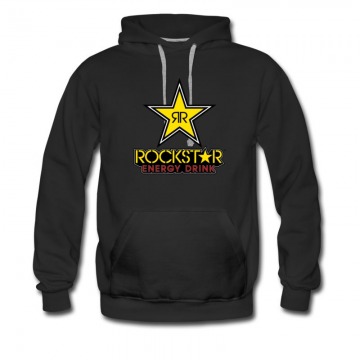 Men's Hot Energy Drinking Rockstar Star Logo Hoodie