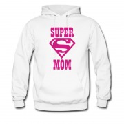 Men's Hot Mother Day,s Design Super Mom Logo Hoodie