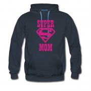Men's Hot Mother Day,s Design Super Mom Logo Hoodie