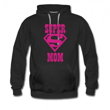 Men's Hot Mother Day,s Design Super Mom Logo Hoodie