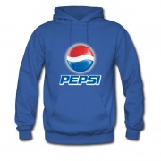 Men's Hot Pepsi Logo Blue Red Dark Color Hoodie