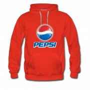 Men's Hot Pepsi Logo Blue Red Dark Color Hoodie