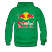 Men's Hot Red Bull Logo Hoodie