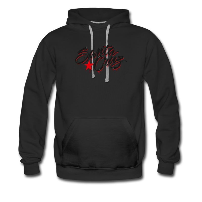 Men's Hot Rock Design Santa Cruz Cool Hoodie