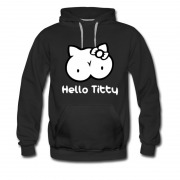 Men's Hot Sell Hello Titty Cute Parody Funny Hoodie