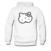 Men's Hot Sell Hello Titty Cute Parody Funny Hoodie