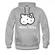 Men's Hot Sell Hello Titty Cute Parody Funny Hoodie