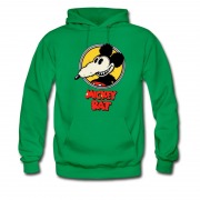 Men's Hot Sell Mickey Rat Forest Green Design Hoodie